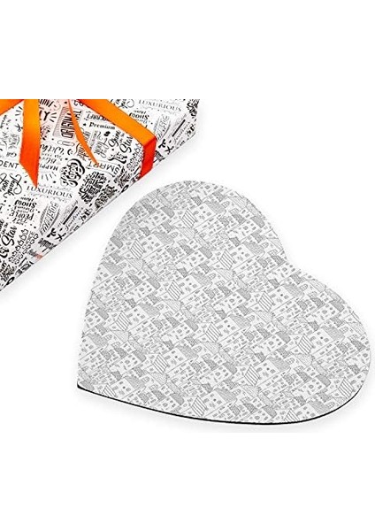 Menashop Çizimli Kalp Mouse Pad
