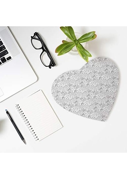 Menashop Çizimli Kalp Mouse Pad