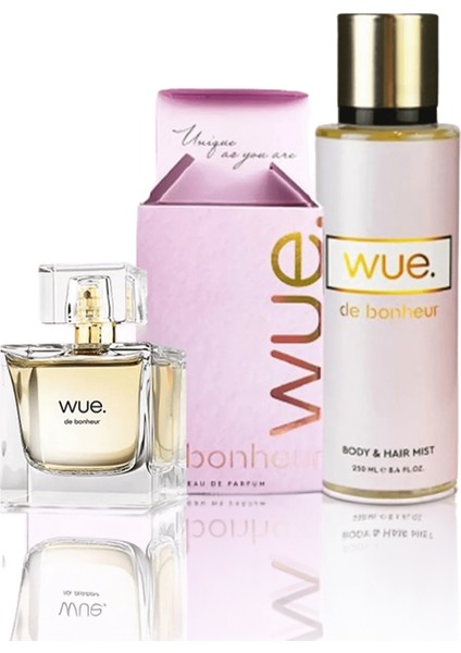 De Bonheur Miss Set - Kadın Parfümü 50 ml & Vücut ve Saç Spreyi 250 ml