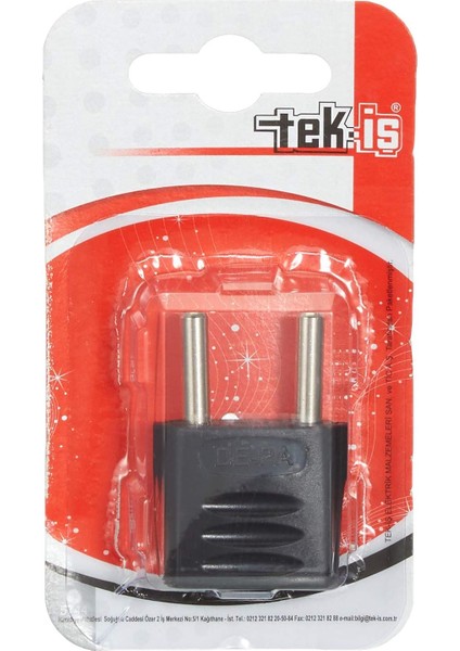 Menashop 520252 Fiş Amerikan Adaptör, Siyah