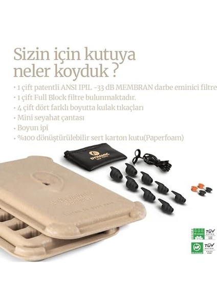 MenaRise Ear Filter Peak Impulse Noise Filtreleri Atıcılık Avcılık Için Kulak Koruması Yeniden Kullanılabilir Işitme Koruması Ayrıca Havai Fişekler ve Elektrikli Aletler Için De Idealdir Yüksek Konfor