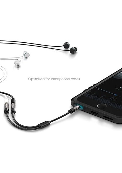 - 3,5 mm Y Adaptörü ve Jak Ayırıcı ve Aux Dağıtıcı (1 × 3,5 mm Fiş - 2 × 3,5 mm Soket, Iki Kulaklığı Bir Akıllı Telefona/tablete/dizüstü Bilgisayara Bağlayın, Stereo, 10 Cm, Siyah) fiyatları