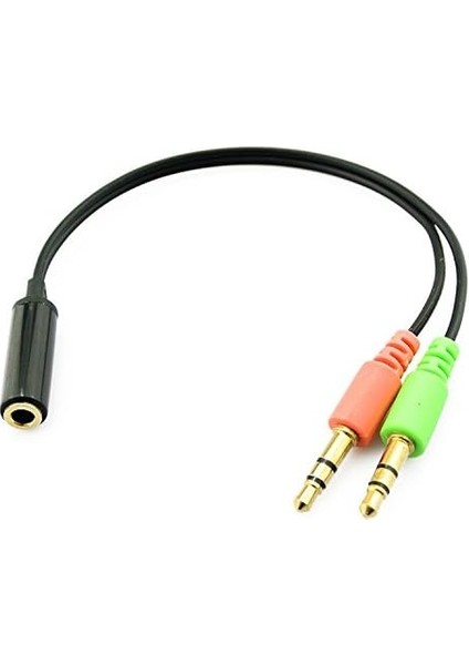 Aux To 2 Aux Kablo 3.5 mm Jack Girişini 2 Aux A Çeviren Kablo Mikrofon ve Kulaklık Çevirici Aparat Aux Stereo Kulaklık Çoklayıcı No 193 modelleri