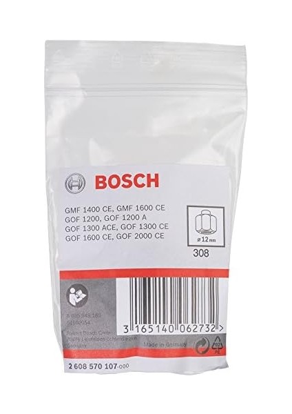 Profesyonel Aksesuarlar 2608570107 Collet Mandren 12 Mm, 24 Mm, Siyah