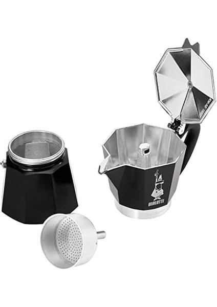 - Moka Express Italia: 1 Cup Ocak Üstü Espresso Pişirici - 40ML - Karma Renk - Alüminyum Gövde - Patentli Güvenlik Valfi - Tüm Ocak Türleri Için Uygundur (Indüksiyon Hariç)