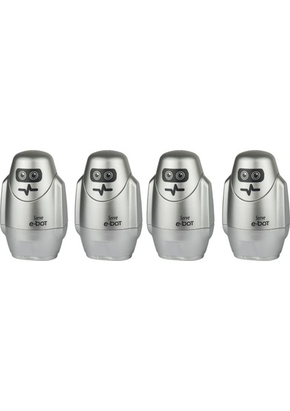 E-Bot Sılgılı Kalemtıras Metalık Grı 4lu Set