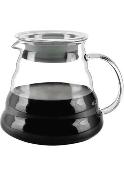 Cam Drip Kahve Servis Sürahisi - Drip Coffee Server - 600 ml - Isıya Dayanıklı Borosilikat Cam, Çok Renkli