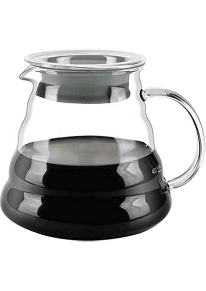 Cam Drip Kahve Servis Sürahisi - Drip Coffee Server - 600 ml - Isıya Dayanıklı Borosilikat Cam, Çok Renkli