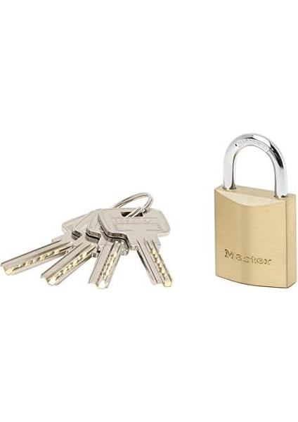 Lock 2930EURD Ekstra Kalın Prinç Anahtar Asma Kilit, Altın, 5,4 x 3 x 1,4 cm