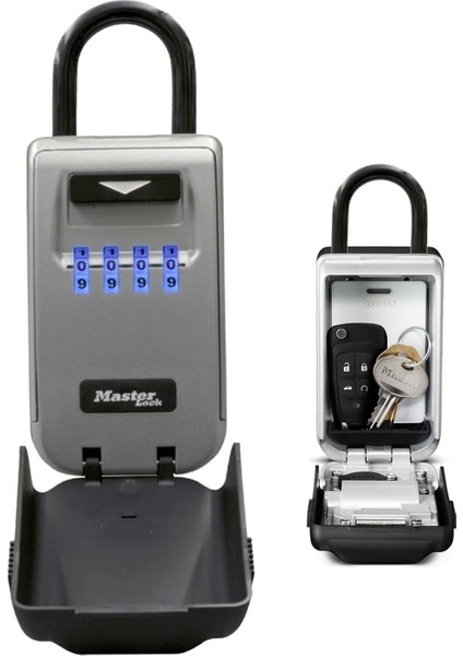 Menashop Lock Ana Kilit Anahtar Güvenli Işıklı Numara Kodu [hava Koşullarına Dayanıklı] 5424EURD - Anahtar Kasa, Gri, M