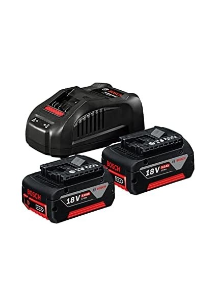 Professional 18 Volt Akü Şarj Cihazı Seti (2 x 5,0 Ah Li-Ion Akü + Gal 1880 Cv Şarj Cihazı, Karton Kutuda)