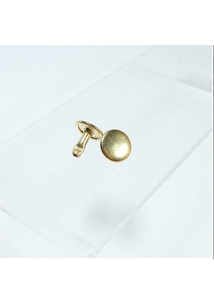 7 mm Kendin Yap Kiti, Çanta, Cüzdan, Kemer, Kot Pantolon, İçin Çekiçle Uygulama Aparatları ve 25 Adet Perçin Zımba Takım-Paslanmaz Pirinç (Gold)
