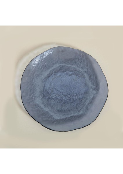 Dune Servis Tabağı, Mavi/transparan, 28CM