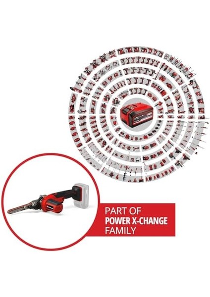 Akülü Bant Eğe Te-Bf 18 Li-Solo Power X-Change (18 V, 1.700 M/dak'ya Kadar Hız, 2x Zımpara Kolu 9 mm ve 13 Mm, 12X Zımpara Bandı Dahil, Aküsüz)