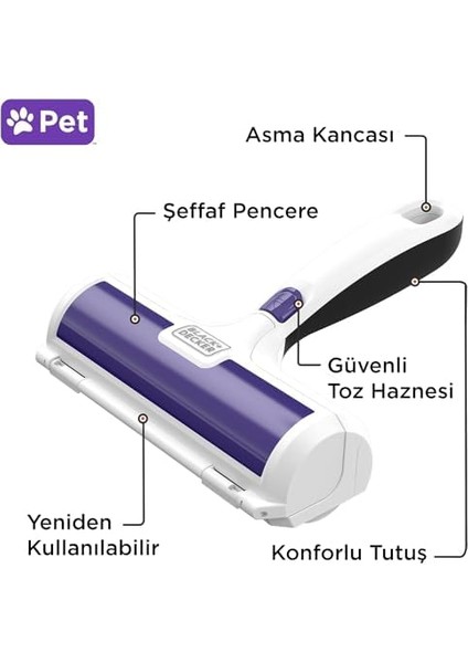 HMSCT0001-XJ Evcil Hayvan Tüy Toplayıcı, Rulo, Köpek ve Kedi Tüylerini Toplar fiyatları