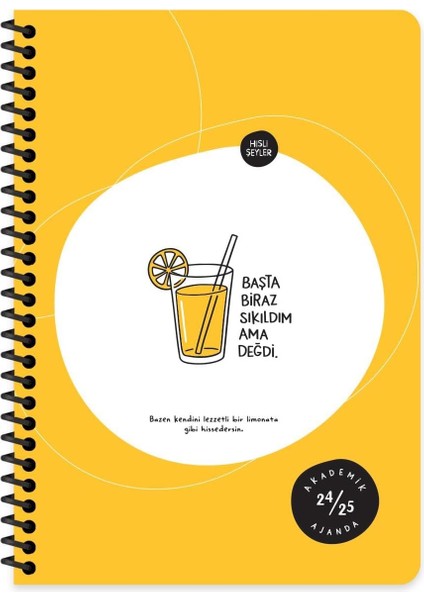Şeyler A5 Spiralli Akademik Ajanda - Başta Sıkıldım