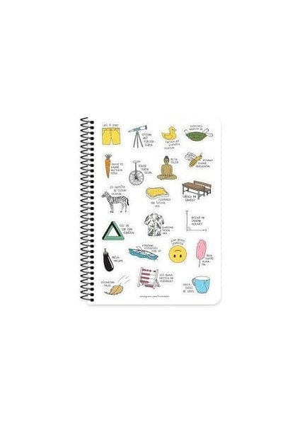 Şeyler A5 Spiralli Akademik Ajanda - Başta Sıkıldım modelleri