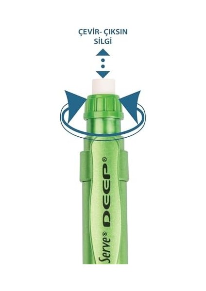 Deep Mekanik Uçlu Kalem 0.7 mm Metalik Fıstık Yeşil fiyatları