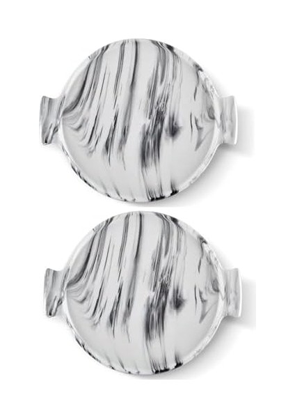 Mermer Görünümlü 2li Servis Sunum Tabağı 26 cm fiyatları