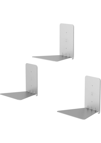 Menashop Conceal Görünmez Kitaplık ve Duvar Rafı, Metal, 3'lü Set, Küçük
