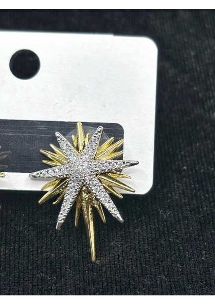 Xupıng Jewelry Işıltılı Çift Renkli Yıldız Küpe fiyatları