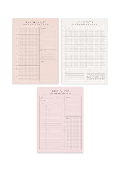 Tanıtım 3'lü Masaüstü Planlayıcı Set (Günlük Planlayıcı, Haftalık Planlayıcı, Aylık Planlayıcı) fiyatları