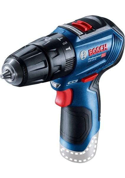 Professional Gsb 12V-30 Akülü Darbeli Delme Vidalama Makinesi (12 Volt, Solo, Yumuşak/sert Tork: 18/30 Nm; Karton Kutuda)