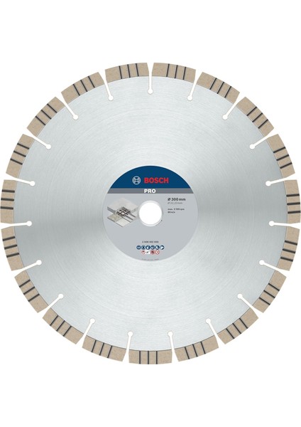 Elmas Kesme Diski Beton Için En Iyisi, 300 x 22,23 x 2,8 x 15 Mm, 2608602656