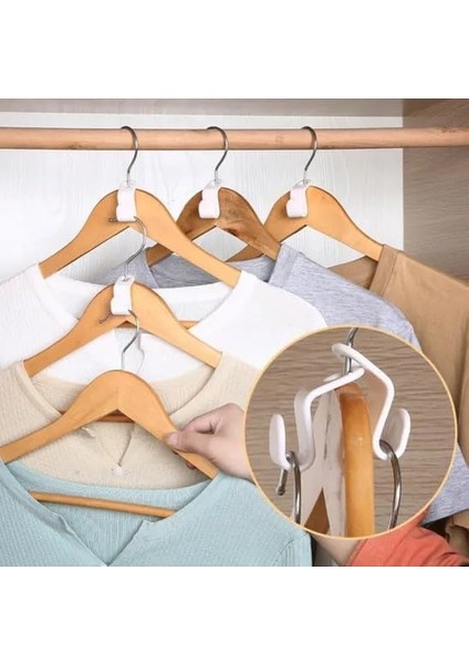 Menashop E-Ticaret Askı Çoğaltıcı Kanca Seti, Pratik Askı Kancası 10 Adet