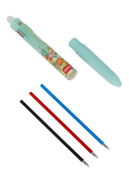 - Silinebilir Jel Kalem, 3 Renk, Doldurulabilir, Ergonomik Sap, Çap 0,5 Mm, Çiçek Temalı