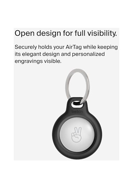 Menashop Airtag Için Anahtarlıklı Secure Holder - Siyah fiyatları