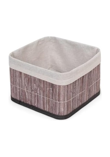 Bambu Çok Amaçlı Saklama Kutusu Düzenleyici Kare Organizer, Dekoratif Bambu Düzenleyici Gri (20X20X13CM) fiyatları