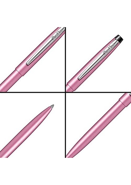 F108 Tükenmez Kalem, Kapaktan Basmalı Mekanizma, Pembe