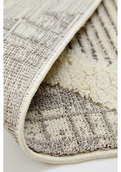 Aspendos 2202 Gri Koridor Halısı Kesme Yolluk Mutfak Halısı Modern Salon halısı indirimleri