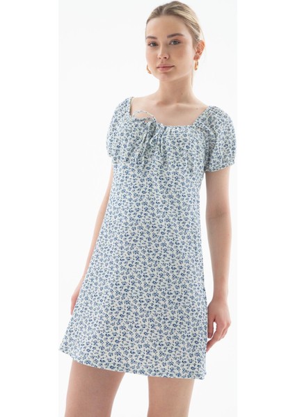 Kısa Kollu Elbise Mavi modelleri