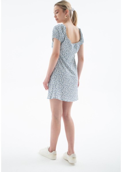 Kısa Kollu Elbise Mavi fırsatları