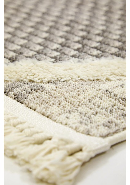 Aspendos 2202 Gri Koridor Halısı Kesme Yolluk Mutfak Halısı Modern Salon halısı modelleri