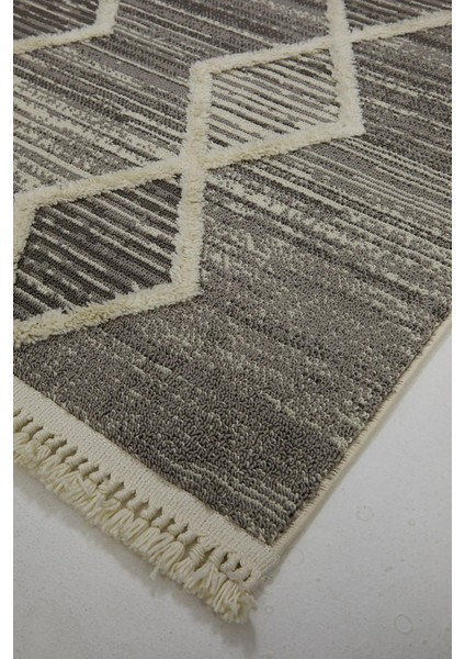 Aspendos 2206 Gri Koridor Halısı Kesme Yolluk Mutfak Halısı Modern Salon halısı indirimleri