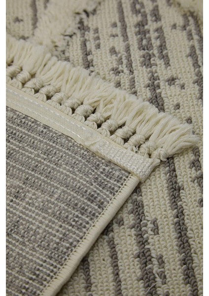 Aspendos 2204 Gri Koridor Halısı Kesme Yolluk Mutfak Halısı Modern Salon halısı modelleri