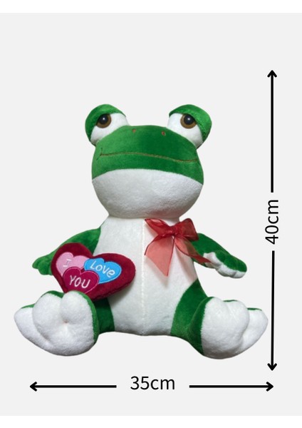 Peluş Kalpli Kurbağa