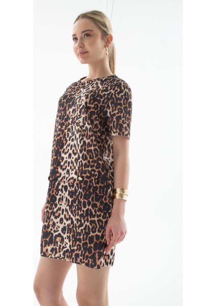 Desenli Elbise Leopar Desenli fiyatları