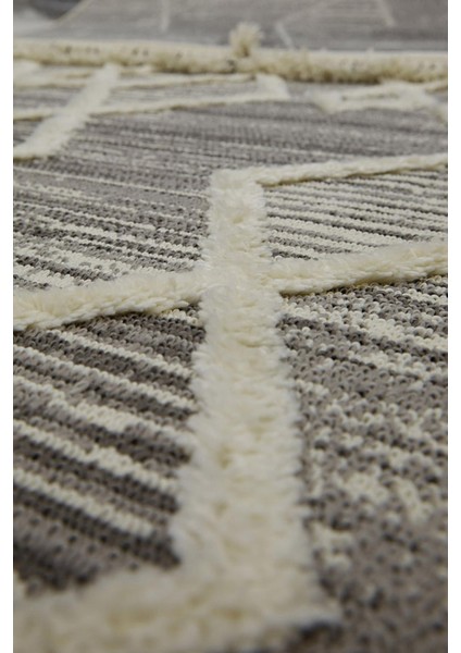 Aspendos 2206 Gri Koridor Halısı Kesme Yolluk Mutfak Halısı Modern Salon halısı fiyatları