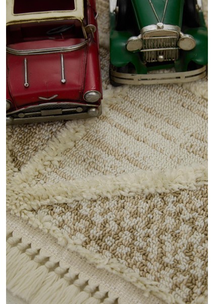 Aspendos 2201 Krem Koridor Halısı Kesme Yolluk Mutfak Halısı Modern Salon halısı fırsatları