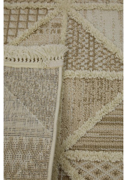 Aspendos 2201 Krem Koridor Halısı Kesme Yolluk Mutfak Halısı Modern Salon halısı indirimleri