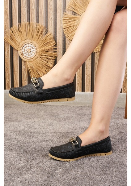 Günlük Kadın Babet Püskül ve Dikiş Detaylı Tokalı Suni Deri Rahat Hafif Alçak Topuklu Ayakkabı 03 fiyatları