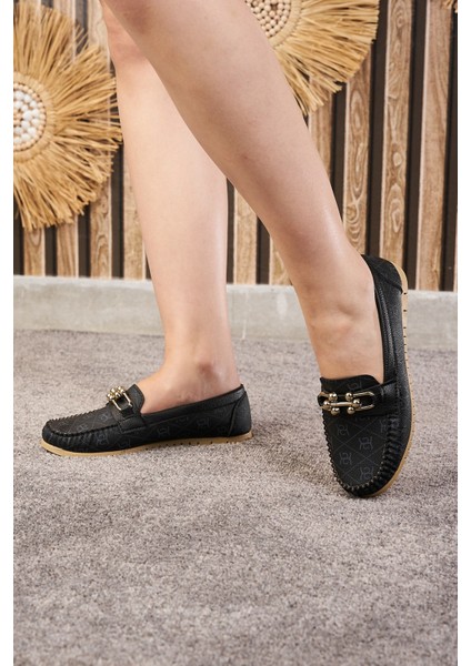 Günlük Kadın Babet Püskül ve Dikiş Detaylı Tokalı Suni Deri Rahat Hafif Alçak Topuklu Ayakkabı 03 modelleri