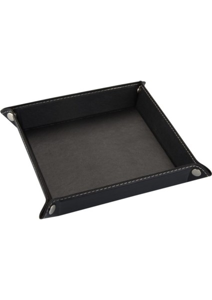 Masaüstü Organizer Düzenleyici Deri Dekoratif Sepet Kare Desktop Organizer Rainbow Vegan 16,5X16,5 cm fiyatları