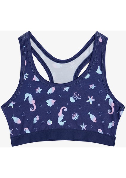 Kız Çocuk Mermaid 2in1 Çok Renkli Spor Üst