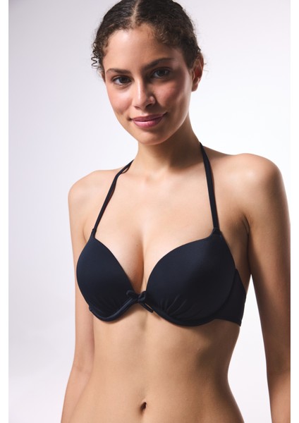 Push Up Siyah Bikini Üstü