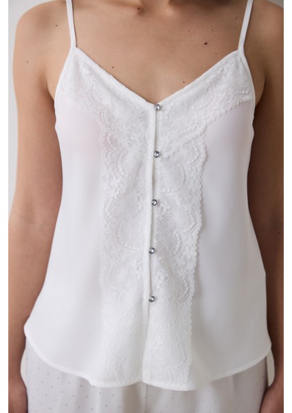 Bridal Delicate Saten Kırık Beyaz Atlet fiyatları
